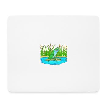 Étang d’eau de grenouille - Tapis de souris (format paysage) - blanc - Devant