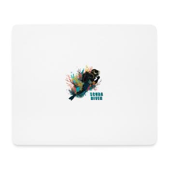 Scuba Diver- Korallenriff, Geschenkidee, Atlantis - Mousepad (Querformat) - Weiß - Vorne