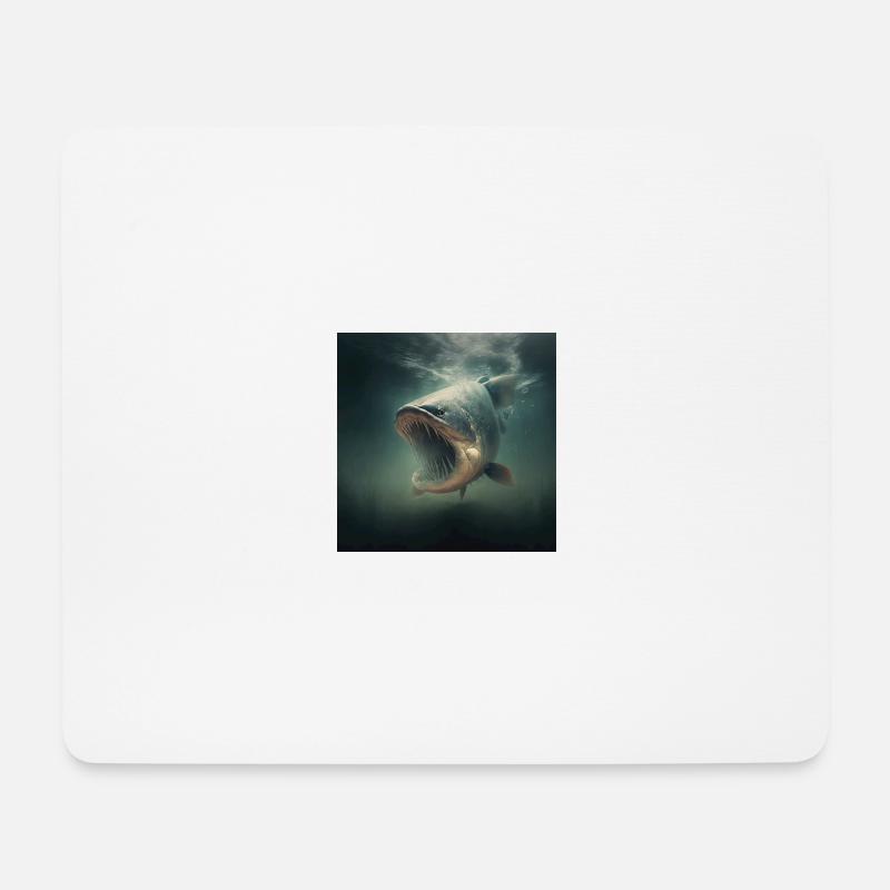 Wels Warrior - Mousepad (Querformat) - Weiß
