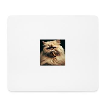 Perserkatze Negan mit Zigarre - Mousepad (Querformat) - Weiß - Vorne