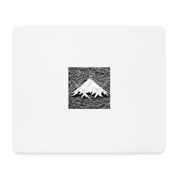 Line drawing of a mountain range - Mouse Pad (horizontal) - white - Front