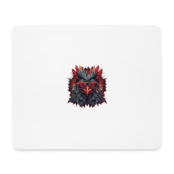 Rooster's head with bezel - Mouse Pad (horizontal) - white - Front