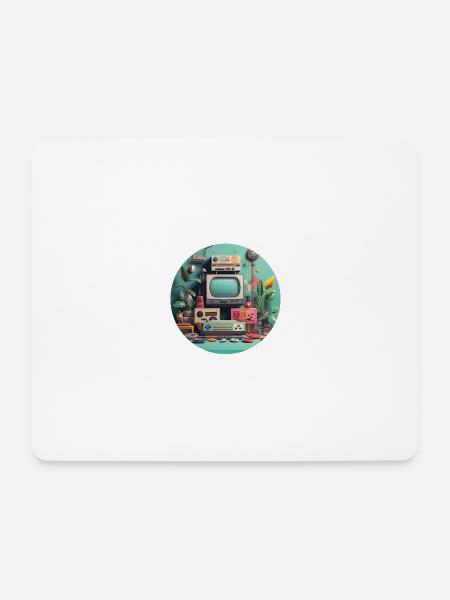 Gaming Nostalgia - Trendy Motif - Mouse Pad (horizontal) - white