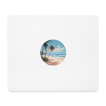 Découvrez le côté ensoleillé de la plage - Tapis de souris (format paysage) - blanc - Devant