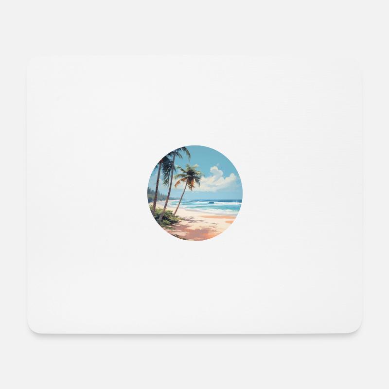 Entdecke die Sonnenseite des Strandgefühls - Mousepad (Querformat) - Weiß