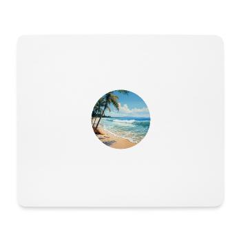 Lustige Strandabenteuer - Dein Sommerurlaubsshirt - Mousepad (Querformat) - Weiß - Vorne