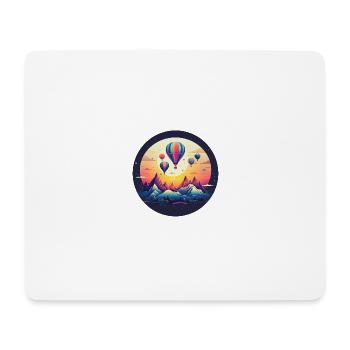 Vivid Retro Adventures: Balade élégante en montgolfière - Tapis de souris (format paysage) - blanc - Devant