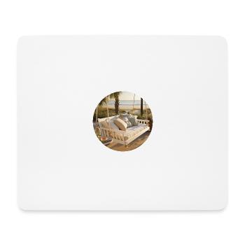 Urlaub in Hängeschaukel am Meer - Sommer und Sonne - Mousepad (Querformat) - Weiß - Vorne