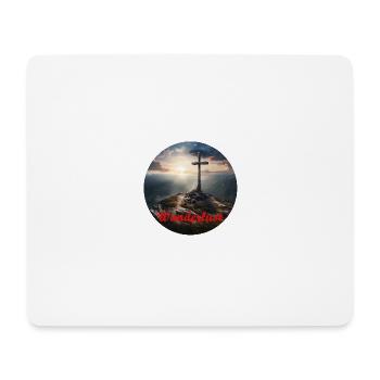 Summit Cross: Symbolism of Ascension and Faith - Mouse Pad (horizontal) - white - Front