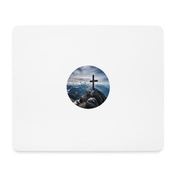 At the summit cross - Wanderlust - Mouse Pad (horizontal) - white - Front