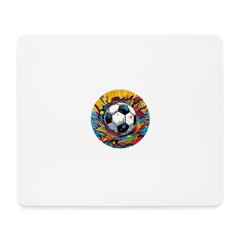 Style comique sur le terrain de football - Tapis de souris (format paysage) - blanc - Devant
