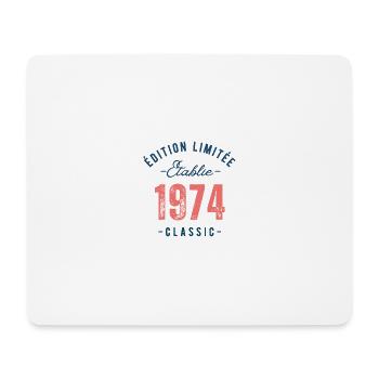 Original 1974 Vintage Rétro Cadeau d’anniversaire - Tapis de souris (format paysage) - blanc - Devant