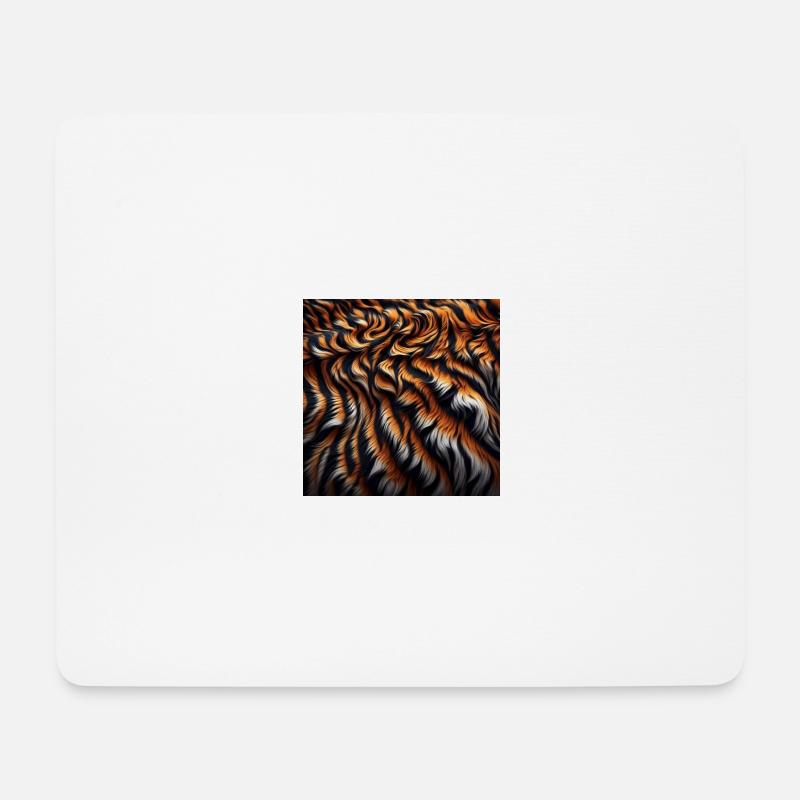 Tiger Muster Realistisch Muster Fell Raubkatze - Mousepad (Querformat) - Weiß