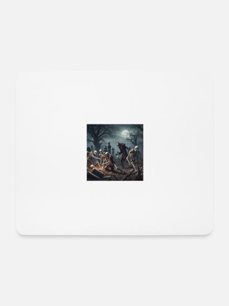 Skellet Friedhof - Mousepad (Querformat) - Weiß
