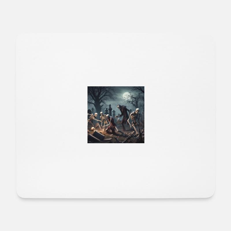 Skellet Friedhof - Mousepad (Querformat) - Weiß