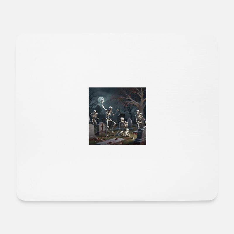 Tanz Skelett - Mousepad (Querformat) - Weiß