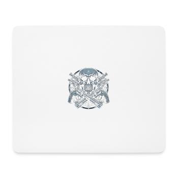 Steel Resolve: Skull Encircled by Revolvers - Mouse Pad (horizontal) - white - Front