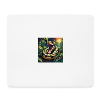 Python Snake - Mouse Pad (horizontal) - white - Front