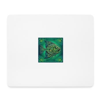 Piranha Fisch Allesfresser - Mousepad (Querformat) - Weiß - Vorne