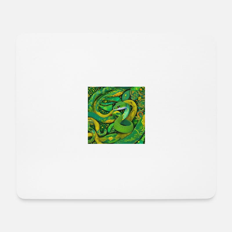 Schlange - Mousepad (Querformat) - Weiß