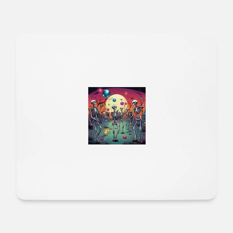 Skeleton Birthday - Mouse Pad (horizontal) - white