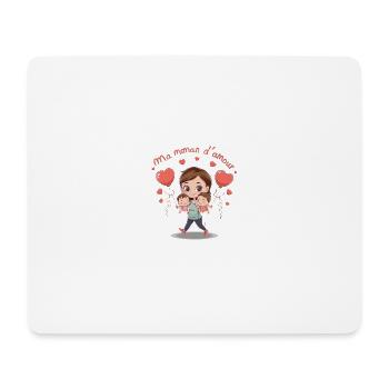 Ma maman d'amour - Tapis de souris (format paysage) - blanc - Devant