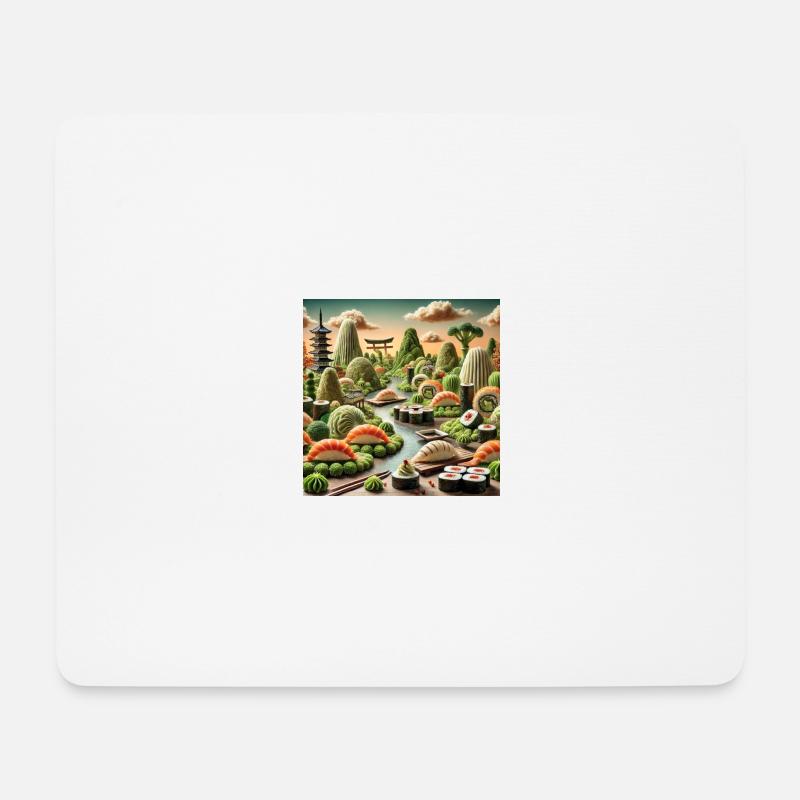 Sushi - Mousepad (Querformat) - Weiß