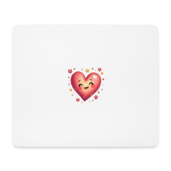 Creative Heart Design - Star Flowers Love - Mouse Pad (horizontal) - white - Front