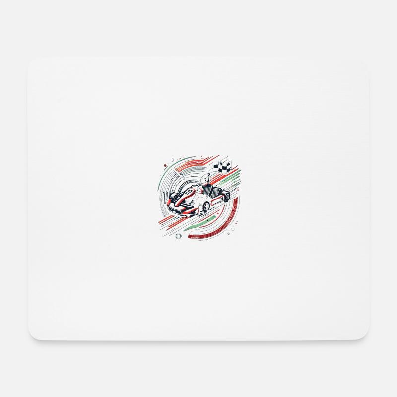 Kart Motorsport - Mousepad (Querformat) - Weiß