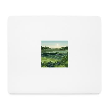 Klare Linien, die üppige Ebenen darstellen - Mousepad (Querformat) - Weiß - Vorne