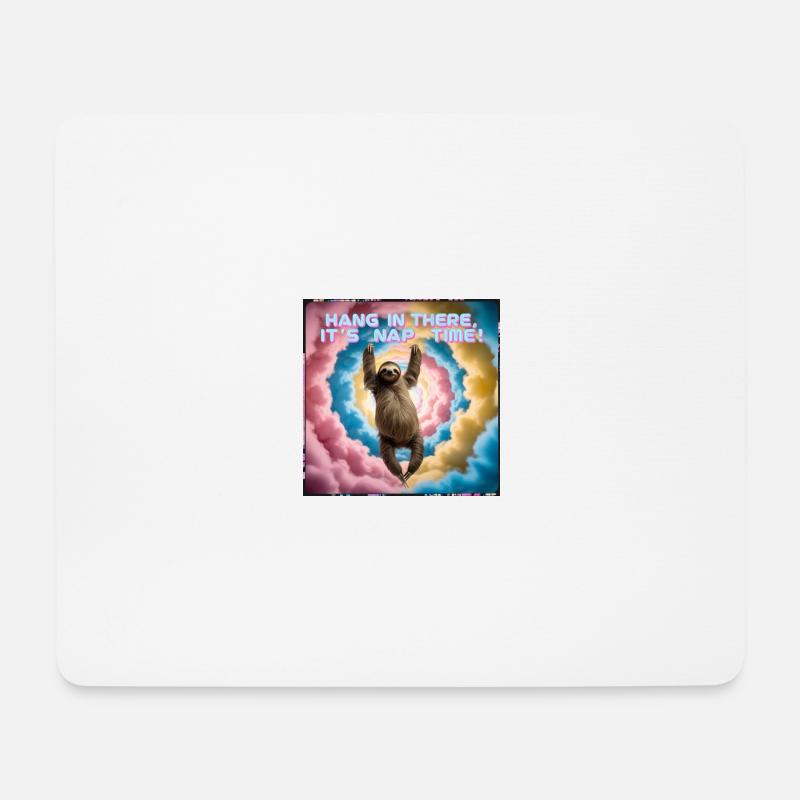 Halten Sie durch, es ist Zeit für ein Nickerchen - Mousepad (Querformat) - Weiß