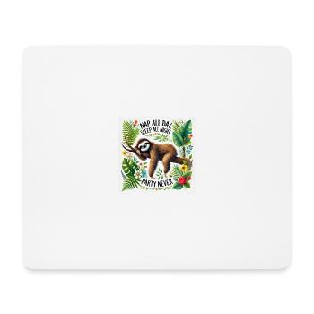 Nickerchen Den ganzen Tag schlafen die ganze Nacht Party nie - Mousepad (Querformat) - Weiß - Vorne