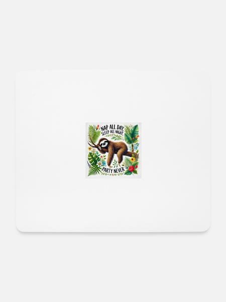 Nickerchen Den ganzen Tag schlafen die ganze Nacht Party nie - Mousepad (Querformat) - Weiß