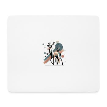 Design Hirsch modern stylish #4 - Mousepad (Querformat) - Weiß - Vorne