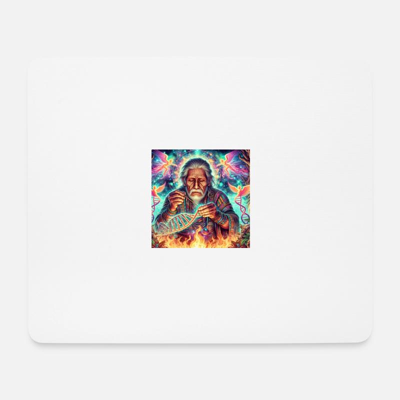 Maya-Ältester DNA-Zauber - Mousepad (Querformat) - Weiß