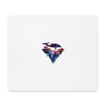 Fantasievoller Wal - Mousepad (Querformat) - Weiß - Vorne