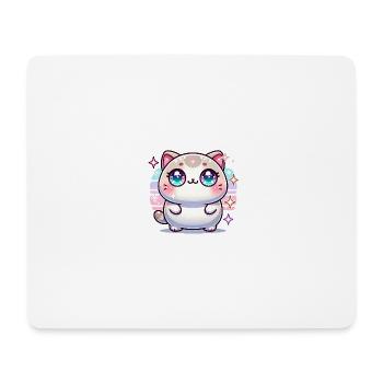 CHAT KAWAII <3 - Tapis de souris (format paysage) - blanc - Devant