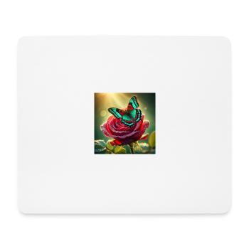 Rose III - Mousepad (Querformat) - Weiß - Vorne