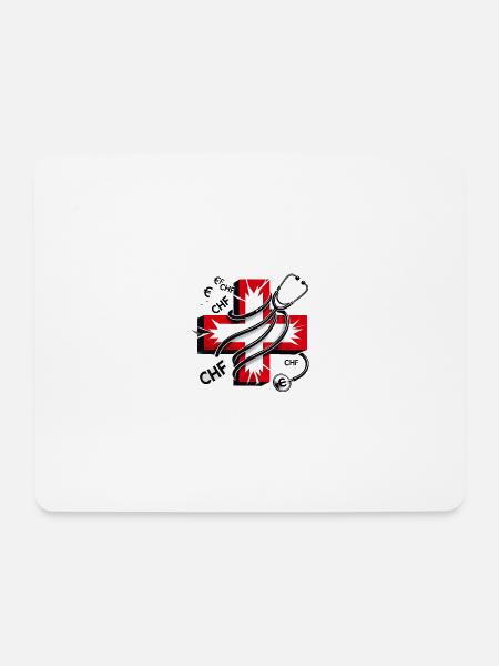 Kranke Schweiz - Mousepad (Querformat) - Weiß