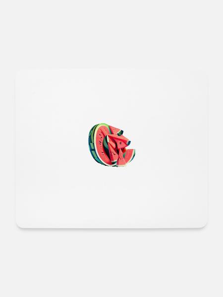 Wassermelone in Stücken - Mousepad (Querformat) - Weiß