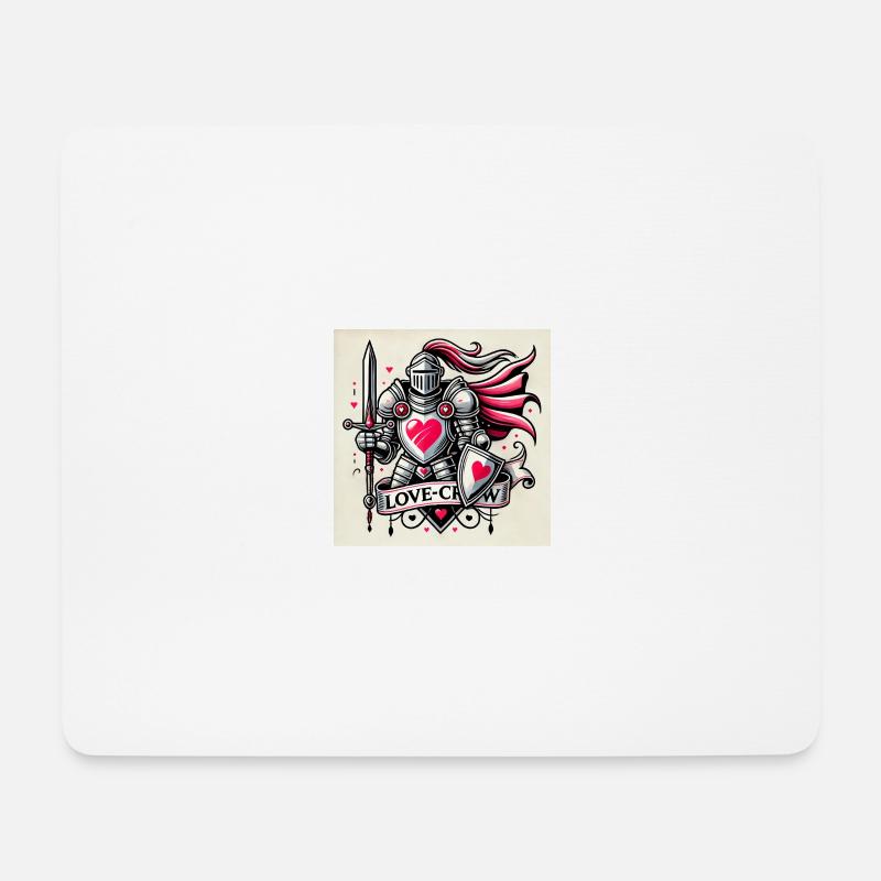 Love Crew The knight - Mousepad (Querformat) - Weiß