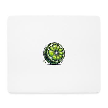 Künstlerische Limette – Fruchtige Illustration - Mousepad (Querformat) - Weiß - Vorne