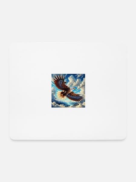 Majestic Eagle - Mousepad (Querformat) - Weiß