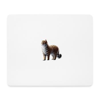 Chat tigre - Tapis de souris (format paysage) - blanc - Devant