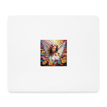 Angel in flowers - Mouse Pad (horizontal) - white - Front