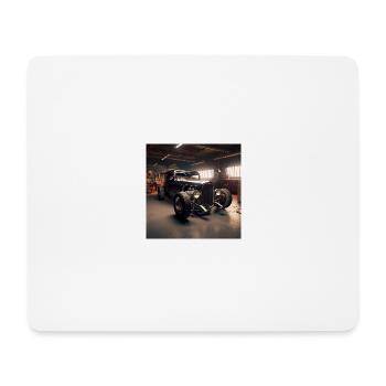 Hot Rod noir - Tapis de souris (format paysage) - blanc - Devant