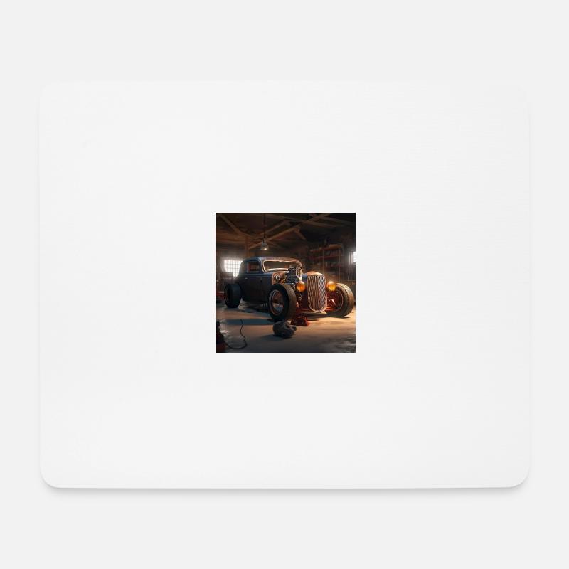 Big Hot Rod - Mouse Pad (horizontal) - white