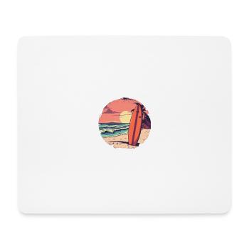 Retro Surf Vibes – Endloser Sommer - Mousepad (Querformat) - Weiß - Vorne