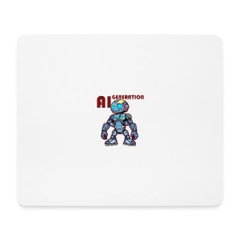 AI-GENERATION – Futuristic Robot Comic Style - Mousepad (Querformat) - Weiß - Vorne