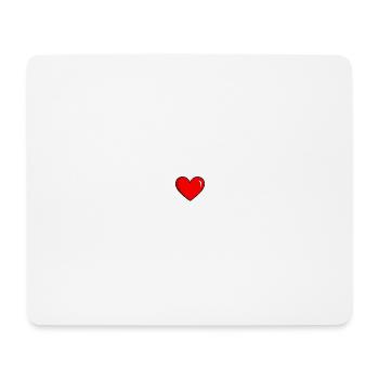 Minimalistisches Valentinsherz – Pure Liebe - Mousepad (Querformat) - Weiß - Vorne